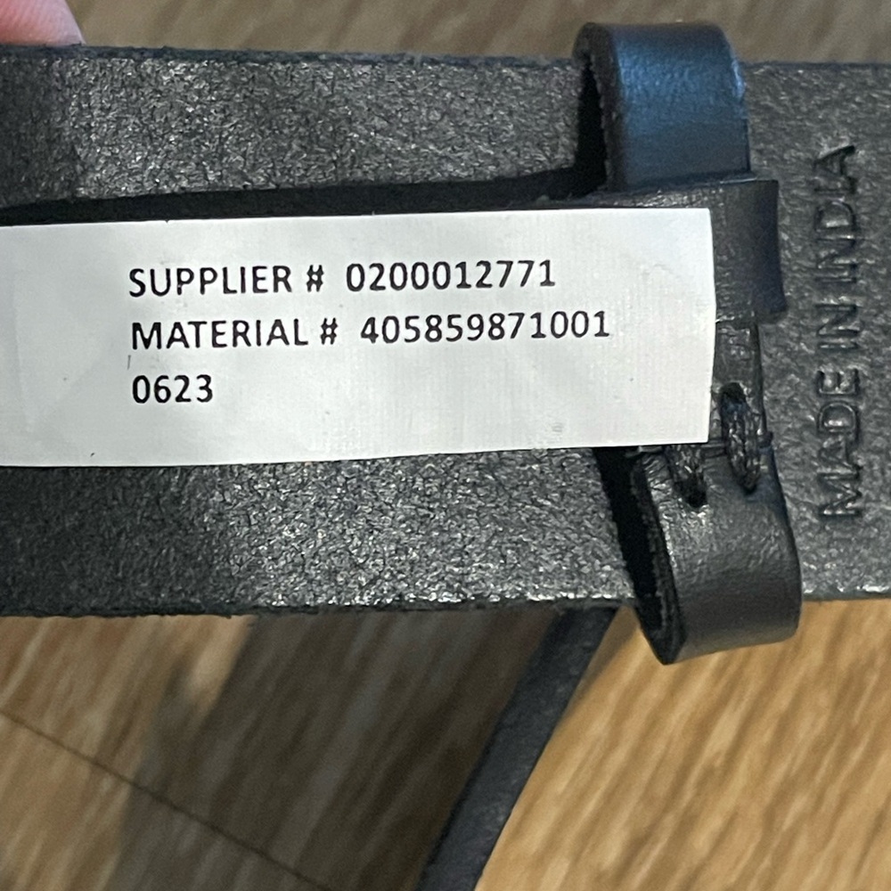 Ralph Lauren Black Leather Belt with Logo Buckle - Picture 5 of 7